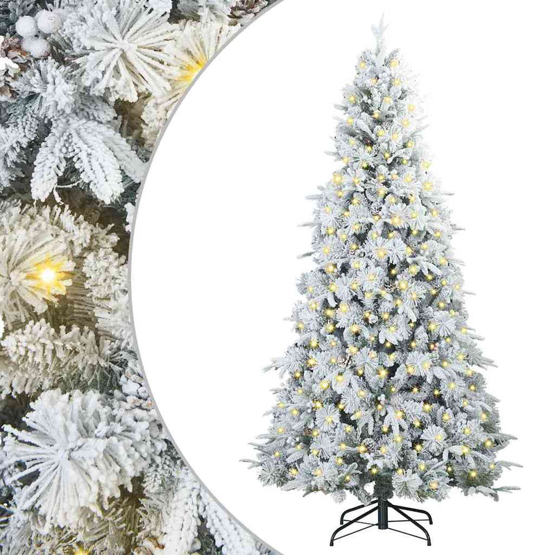 Load image into Gallery viewer, Vidaxl kunstmatige inklapbare kerstboom wit 210 cm pe en pvc