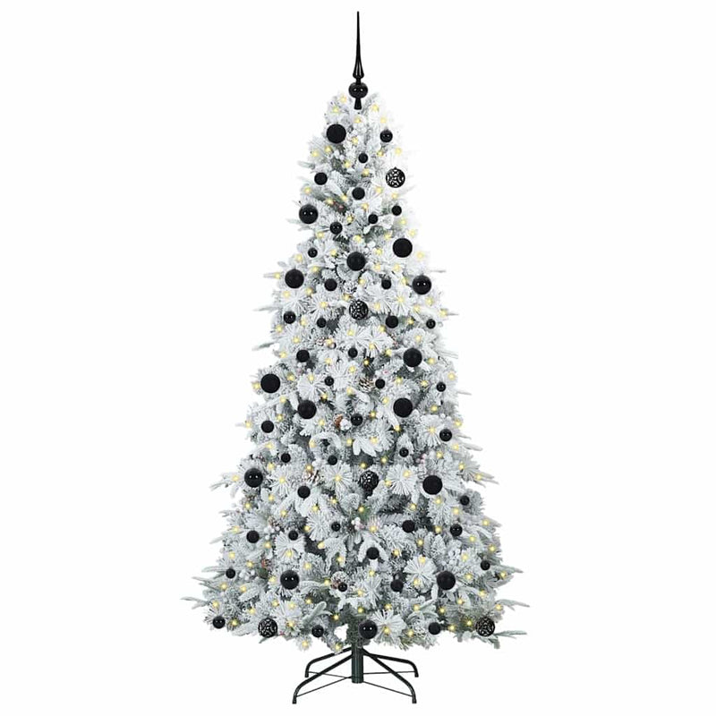 Load image into Gallery viewer, Vidaxl kunstmatige inklapbare kerstboom wit 210 cm pe en pvc