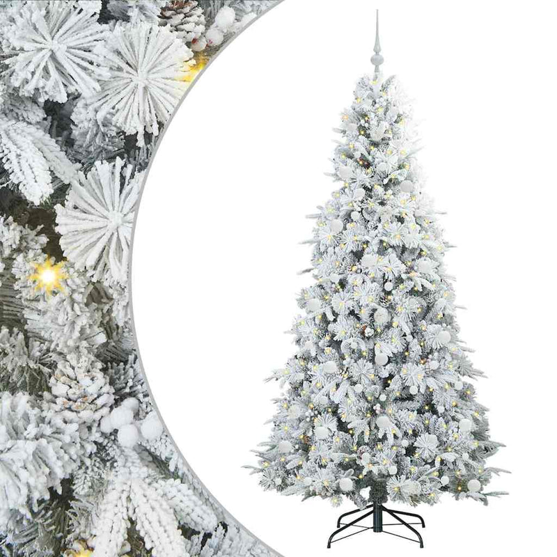 Load image into Gallery viewer, Vidaxl kunstmatige inklapbare kerstboom wit 210 cm pe en pvc