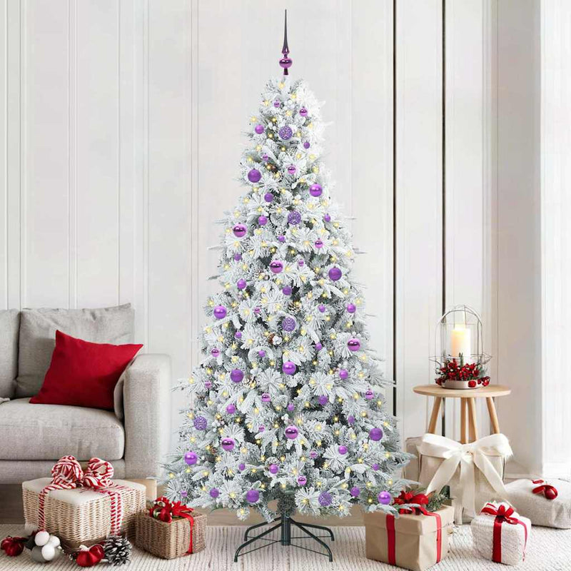Load image into Gallery viewer, Vidaxl kunstmatige inklapbare kerstboom wit 210 cm pe en pvc
