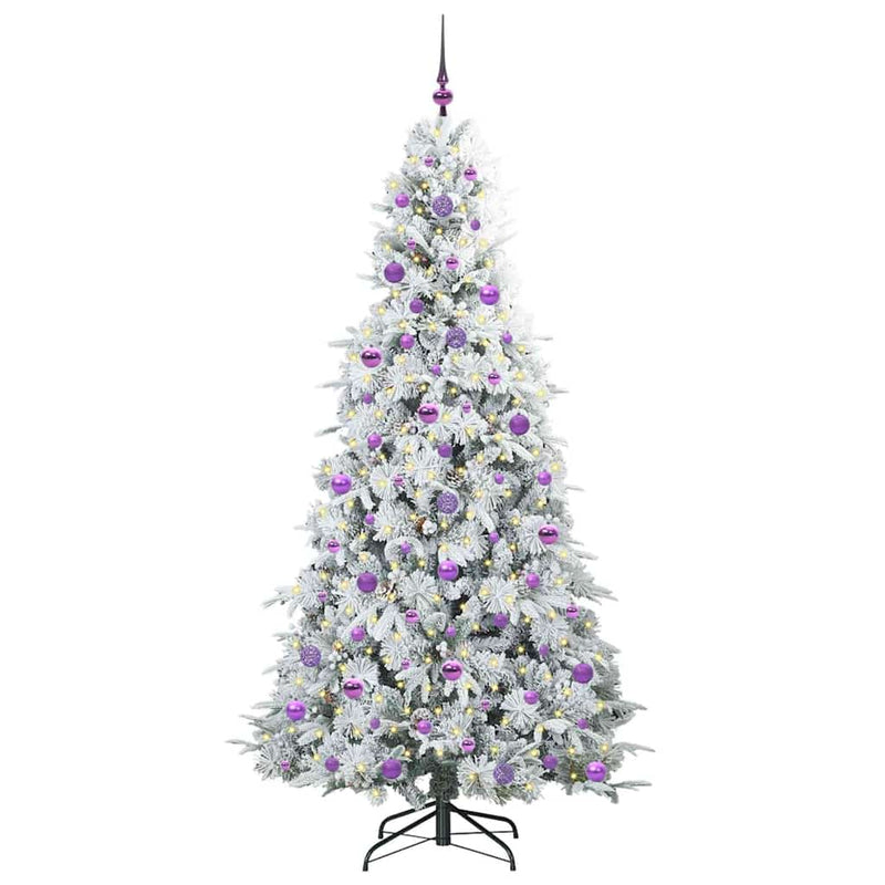 Load image into Gallery viewer, Vidaxl kunstmatige inklapbare kerstboom wit 210 cm pe en pvc
