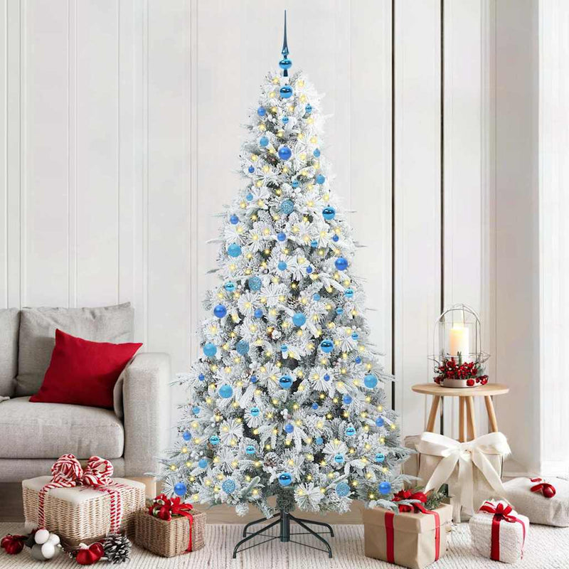 Load image into Gallery viewer, Vidaxl kunstmatige inklapbare kerstboom wit 210 cm pe en pvc