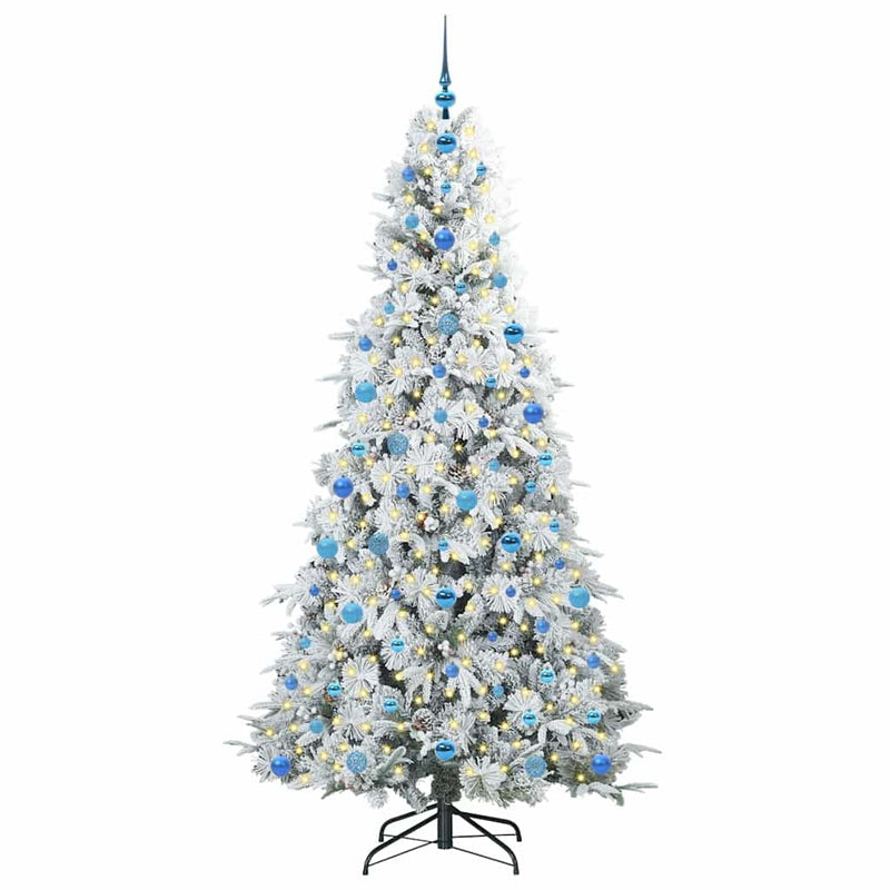 Load image into Gallery viewer, Vidaxl kunstmatige inklapbare kerstboom wit 210 cm pe en pvc