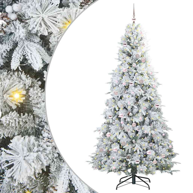 Load image into Gallery viewer, Vidaxl kunstmatige inklapbare kerstboom wit 240 cm pe en pvc