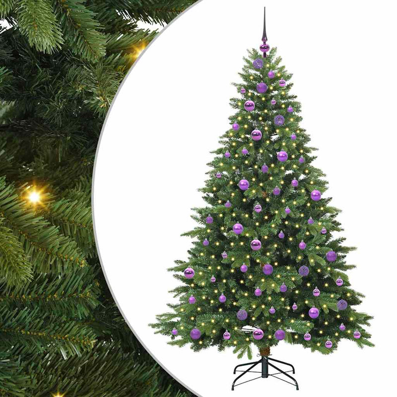 Load image into Gallery viewer, Vidaxl kunstkerstboom met 300 led met standaard groen 180 cm pe en pvc