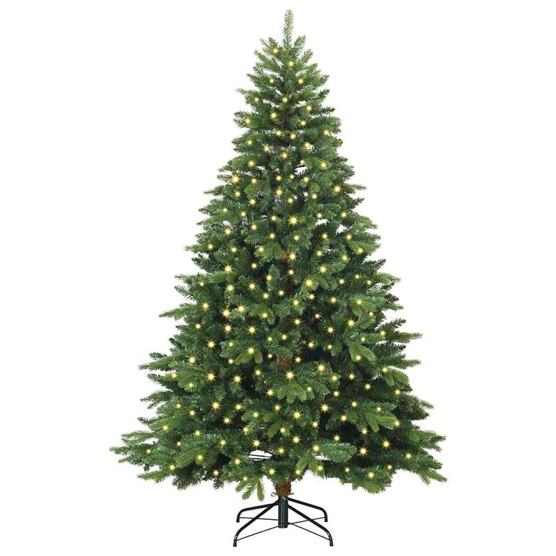Load image into Gallery viewer, Vidaxl kunstkerstboom met 300 led met standaard groen 210 cm pe en pvc