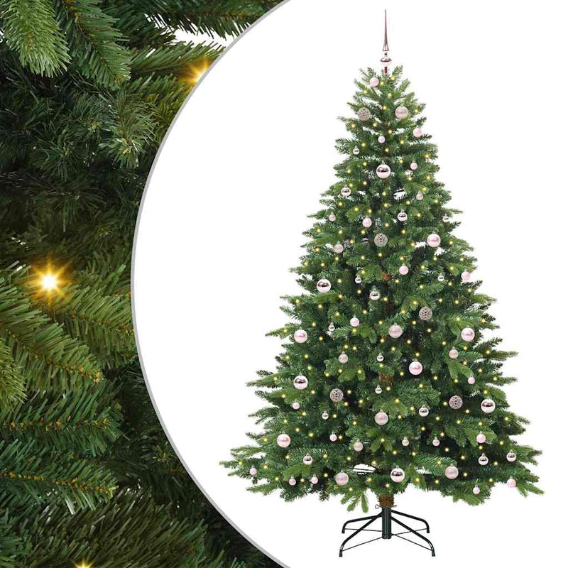 Load image into Gallery viewer, Vidaxl kunstkerstboom met 300 led met standaard groen 210 cm pe en pvc