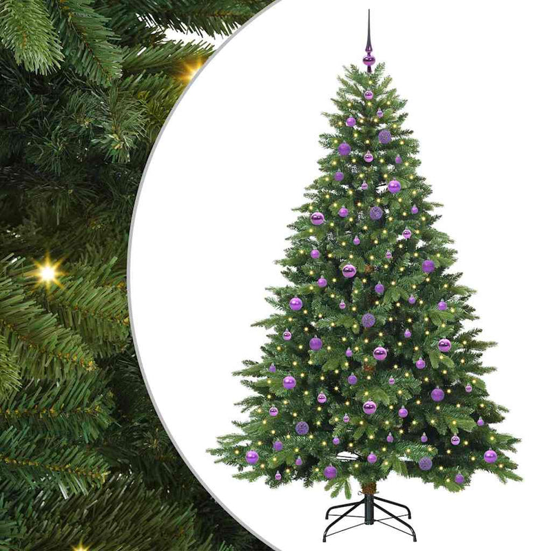 Load image into Gallery viewer, Vidaxl kunstkerstboom met 300 led met standaard groen 210 cm pe en pvc