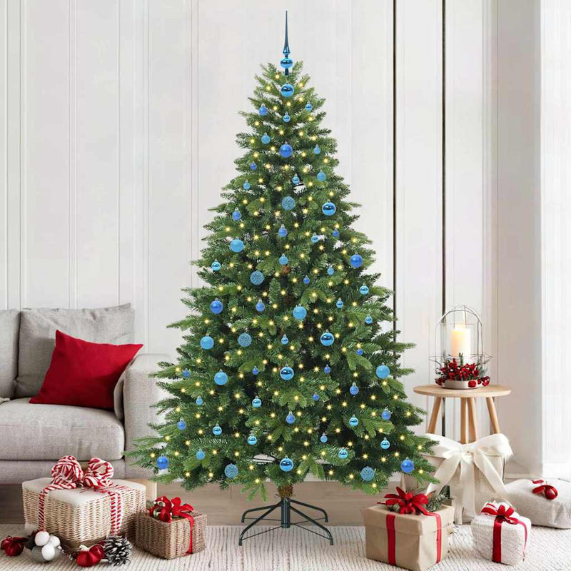 Load image into Gallery viewer, Vidaxl kunstkerstboom met 300 led met standaard groen 210 cm pe en pvc