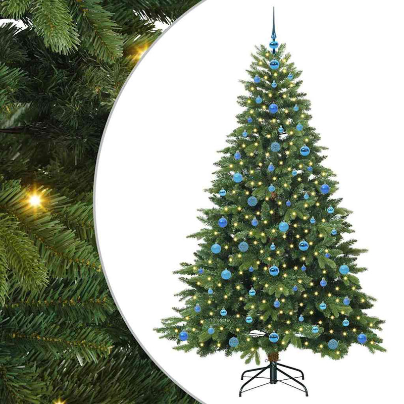 Load image into Gallery viewer, Vidaxl kunstkerstboom met 300 led met standaard groen 210 cm pe en pvc