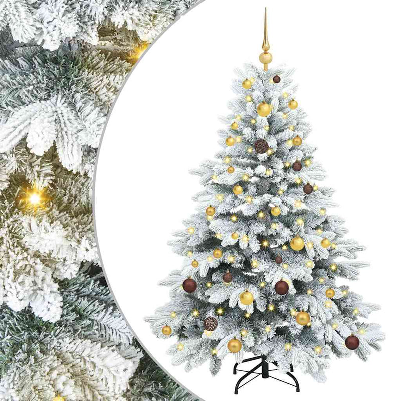Load image into Gallery viewer, Vidaxl kunstkerstboom met 150 led met standaard wit 150 cm pe en pvc
