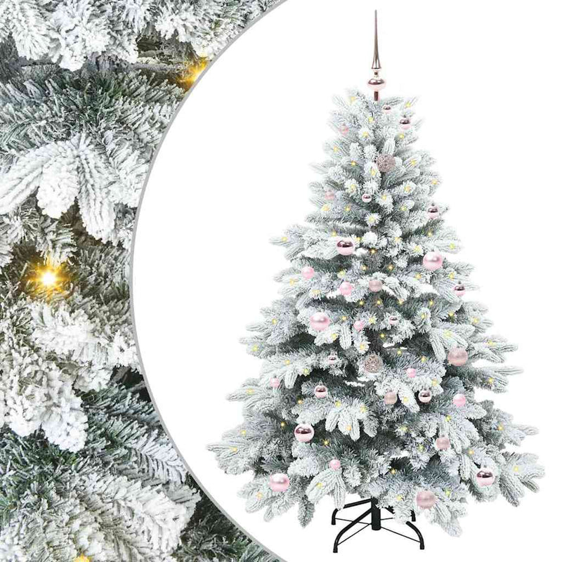 Load image into Gallery viewer, Vidaxl kunstkerstboom met 150 led met standaard wit 150 cm pe en pvc