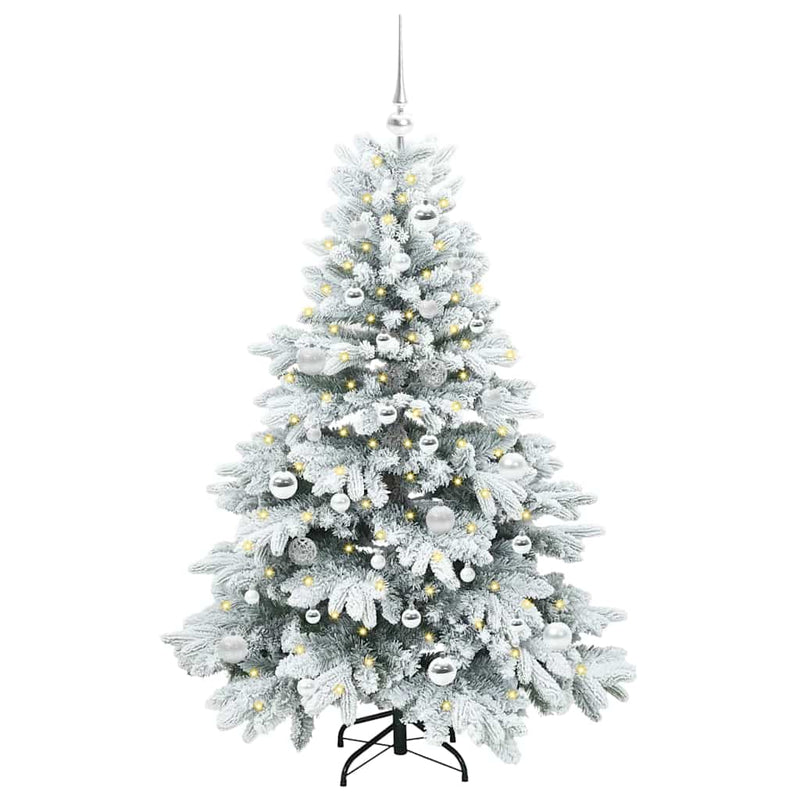 Load image into Gallery viewer, Vidaxl kunstkerstboom met 150 led met standaard wit 150 cm pe en pvc