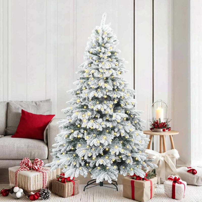Load image into Gallery viewer, Vidaxl kunstkerstboom met 300 led met standaard wit 180 cm pe en pvc