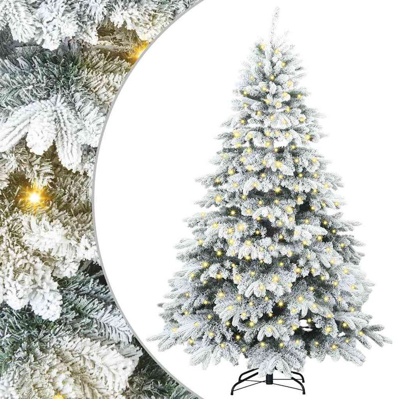 Load image into Gallery viewer, Vidaxl kunstkerstboom met 300 led met standaard wit 180 cm pe en pvc