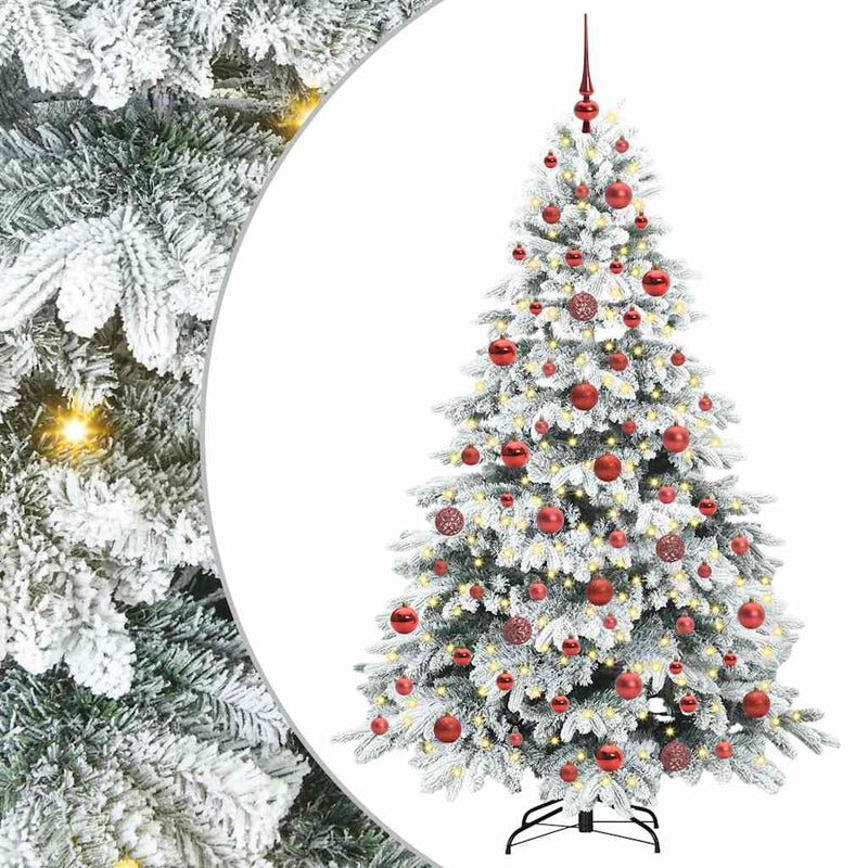 Load image into Gallery viewer, Vidaxl kunstkerstboom met 300 led met standaard wit 180 cm pe en pvc