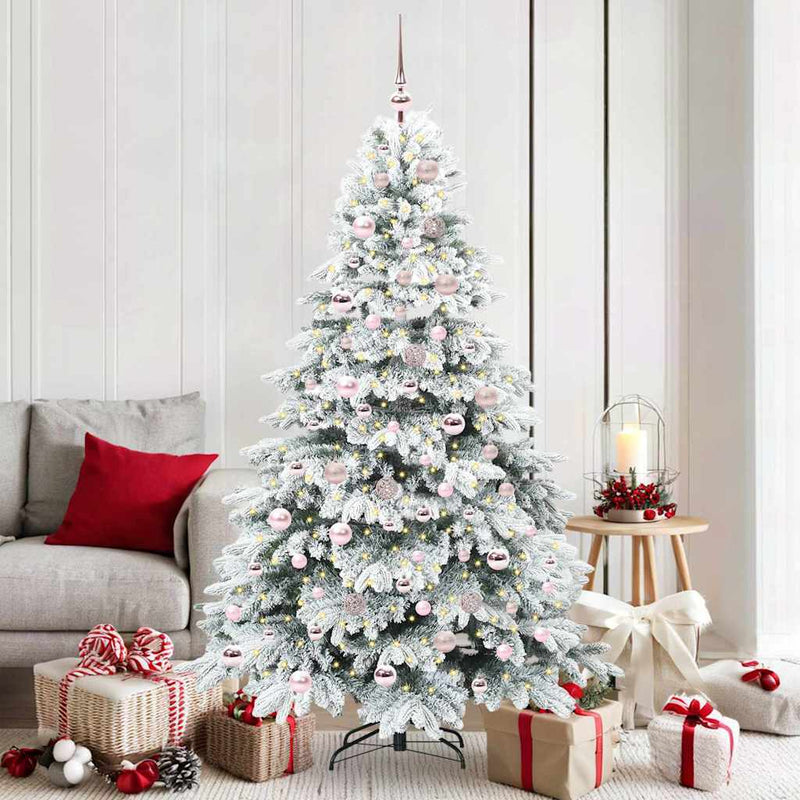 Load image into Gallery viewer, Vidaxl kunstkerstboom met 300 led met standaard wit 180 cm pe en pvc