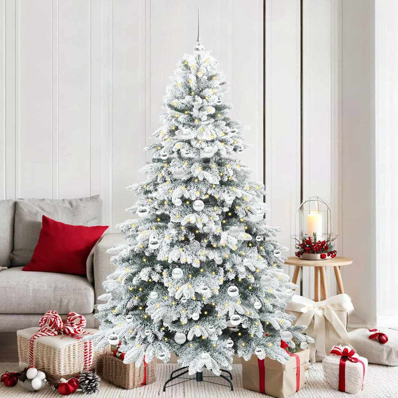 Load image into Gallery viewer, Vidaxl kunstkerstboom met 300 led met standaard wit 180 cm pe en pvc