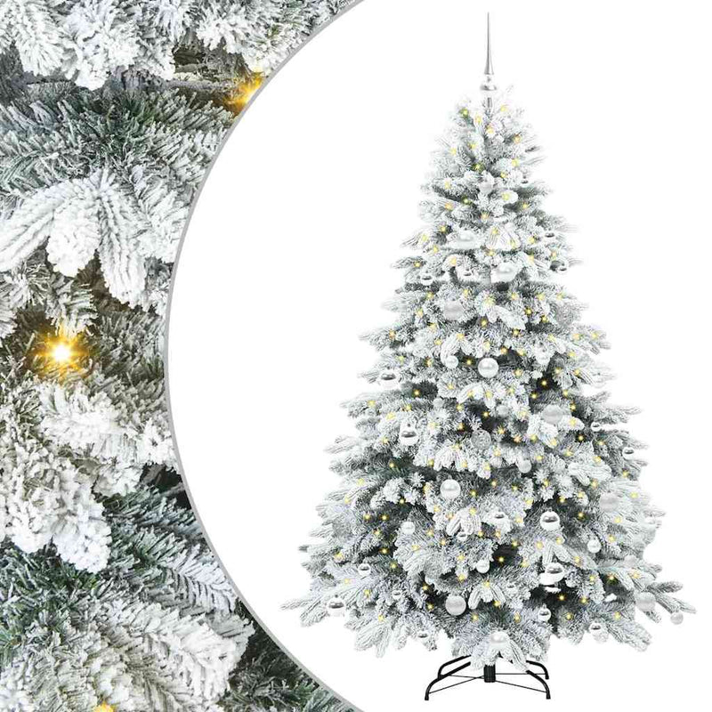 Load image into Gallery viewer, Vidaxl kunstkerstboom met 300 led met standaard wit 180 cm pe en pvc
