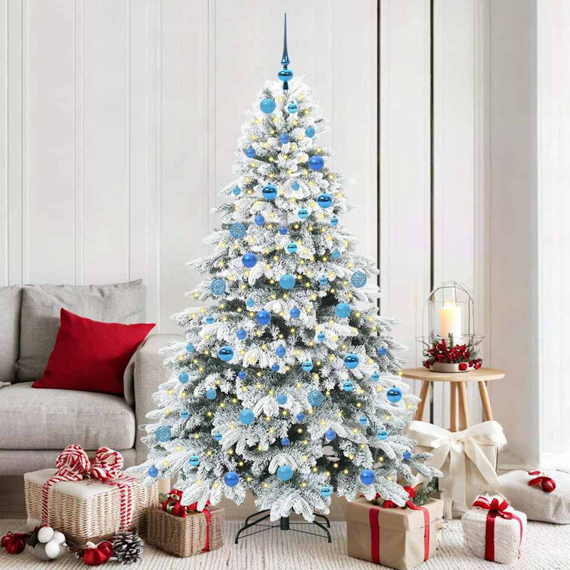 Load image into Gallery viewer, Vidaxl kunstkerstboom met 300 led met standaard wit 180 cm pe en pvc