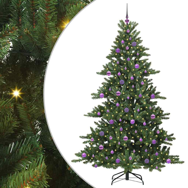 Load image into Gallery viewer, Vidaxl kunstmatige inklapbare kerstboom groen 210 cm pvc en staal