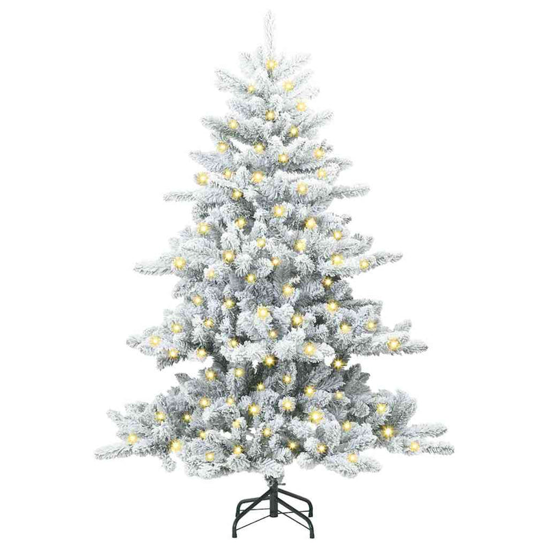 Load image into Gallery viewer, Vidaxl kunstmatige inklapbare kerstboom wit 150 cm pvc en staal