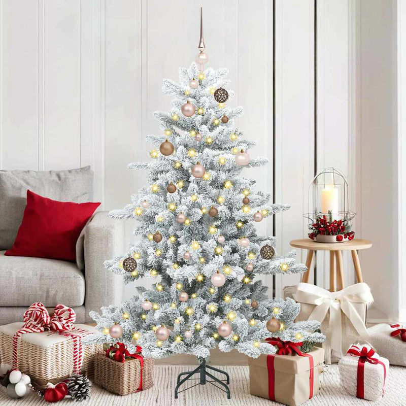 Load image into Gallery viewer, Vidaxl kunstmatige inklapbare kerstboom wit 150 cm pvc en staal