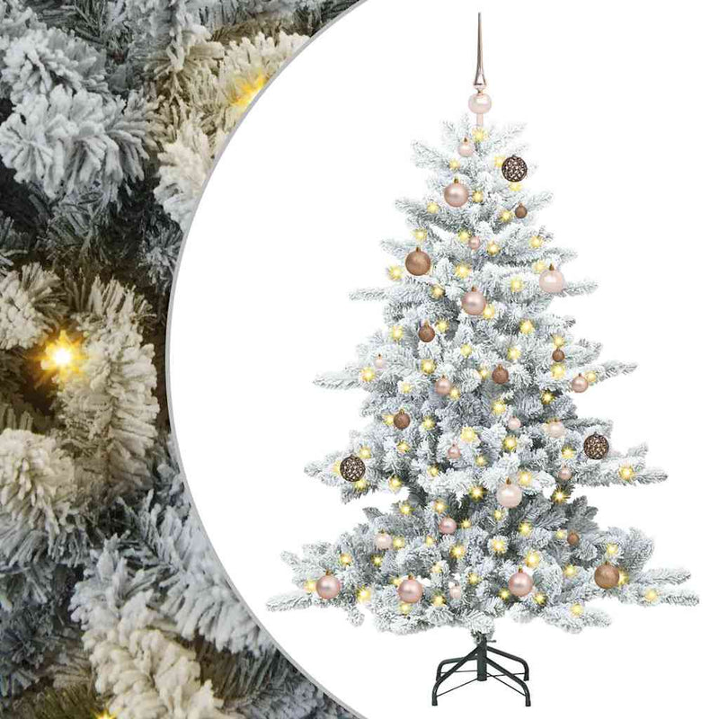 Load image into Gallery viewer, Vidaxl kunstmatige inklapbare kerstboom wit 150 cm pvc en staal