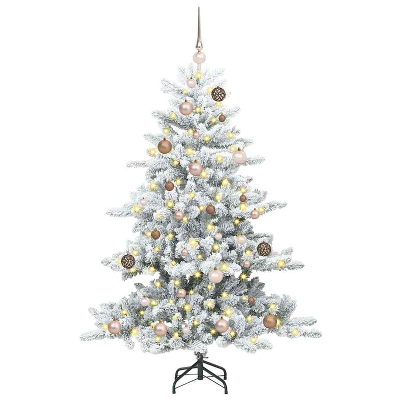 Load image into Gallery viewer, Vidaxl kunstmatige inklapbare kerstboom wit 150 cm pvc en staal