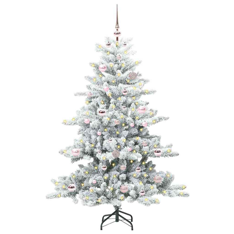 Load image into Gallery viewer, Vidaxl kunstmatige inklapbare kerstboom wit 150 cm pvc en staal
