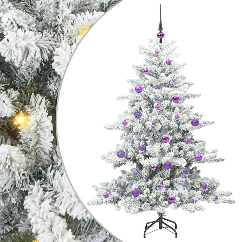 Load image into Gallery viewer, Vidaxl kunstmatige inklapbare kerstboom wit 150 cm pvc en staal