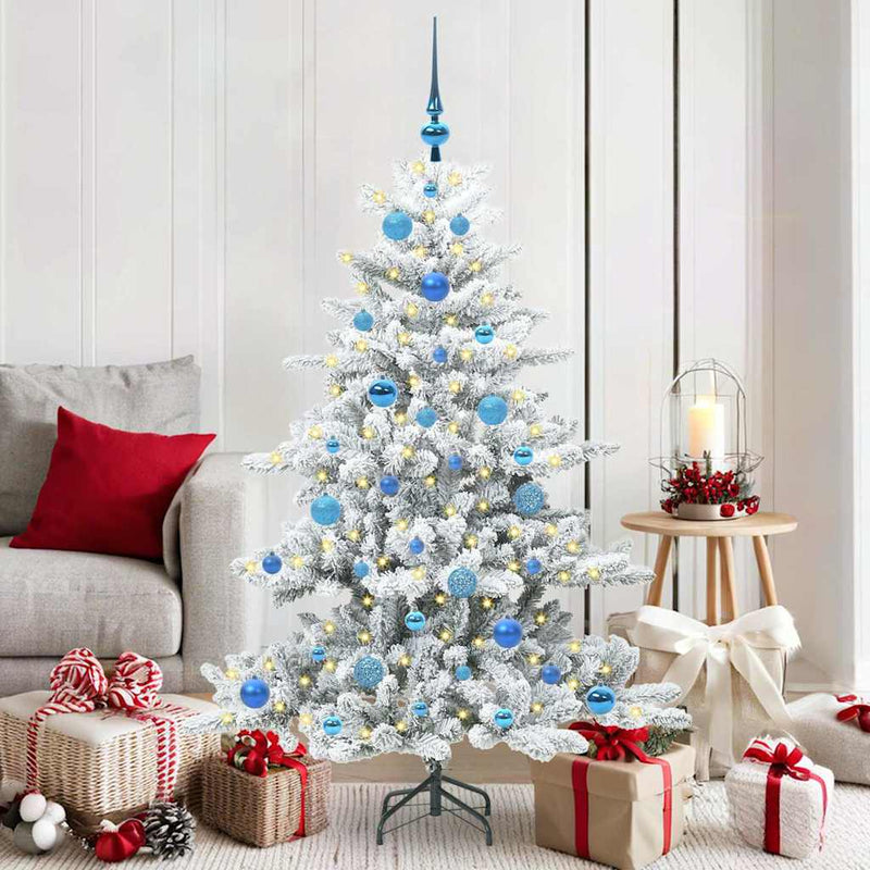 Load image into Gallery viewer, Vidaxl kunstmatige inklapbare kerstboom wit 150 cm pvc en staal