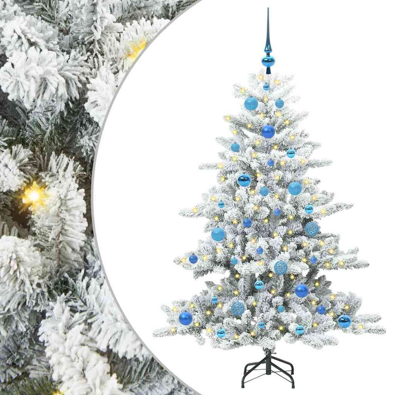 Load image into Gallery viewer, Vidaxl kunstmatige inklapbare kerstboom wit 150 cm pvc en staal