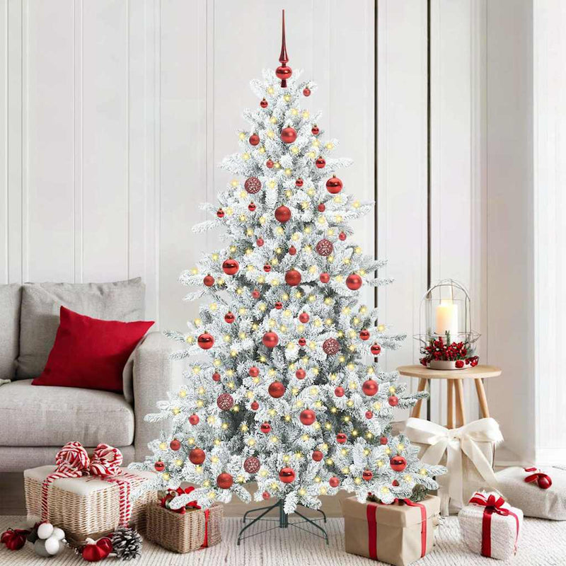 Load image into Gallery viewer, Vidaxl kunstmatige inklapbare kerstboom wit 180 cm pvc en staal