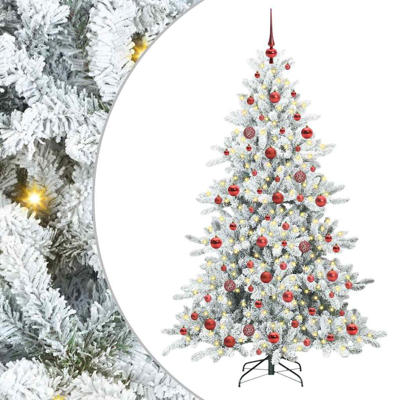 Load image into Gallery viewer, Vidaxl kunstmatige inklapbare kerstboom wit 180 cm pvc en staal