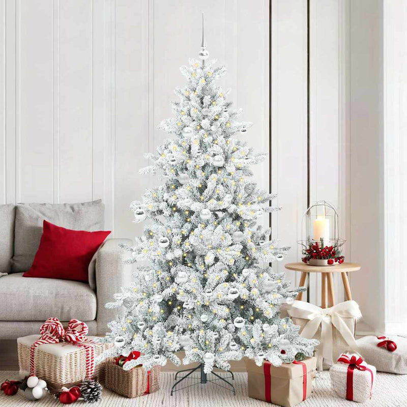 Load image into Gallery viewer, Vidaxl kunstmatige inklapbare kerstboom wit 180 cm pvc en staal