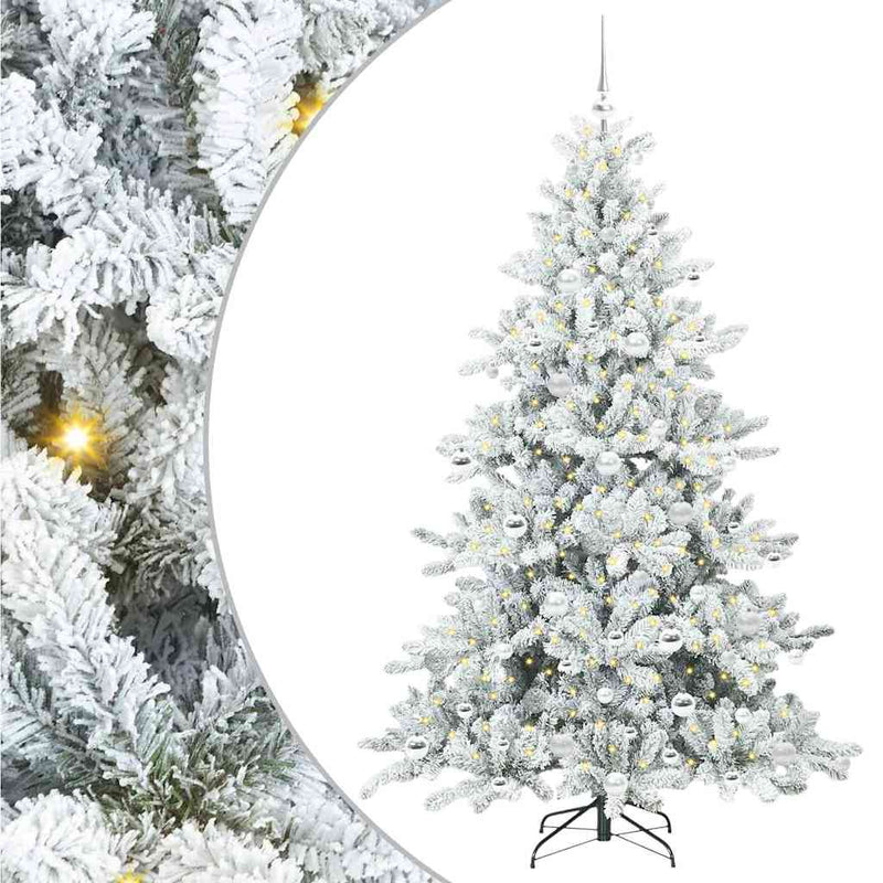Load image into Gallery viewer, Vidaxl kunstmatige inklapbare kerstboom wit 180 cm pvc en staal