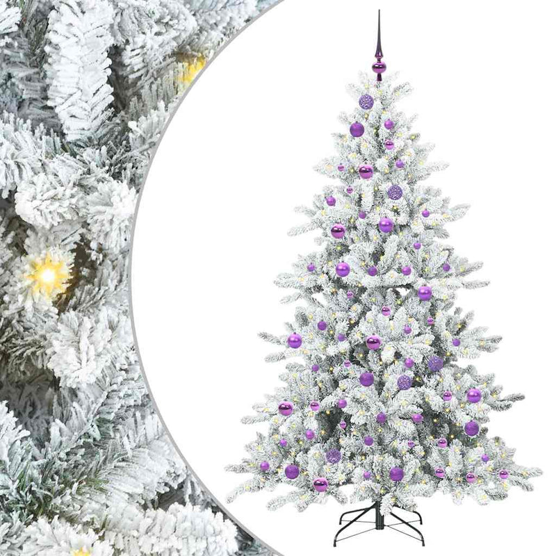 Load image into Gallery viewer, Vidaxl kunstmatige inklapbare kerstboom wit 180 cm pvc en staal