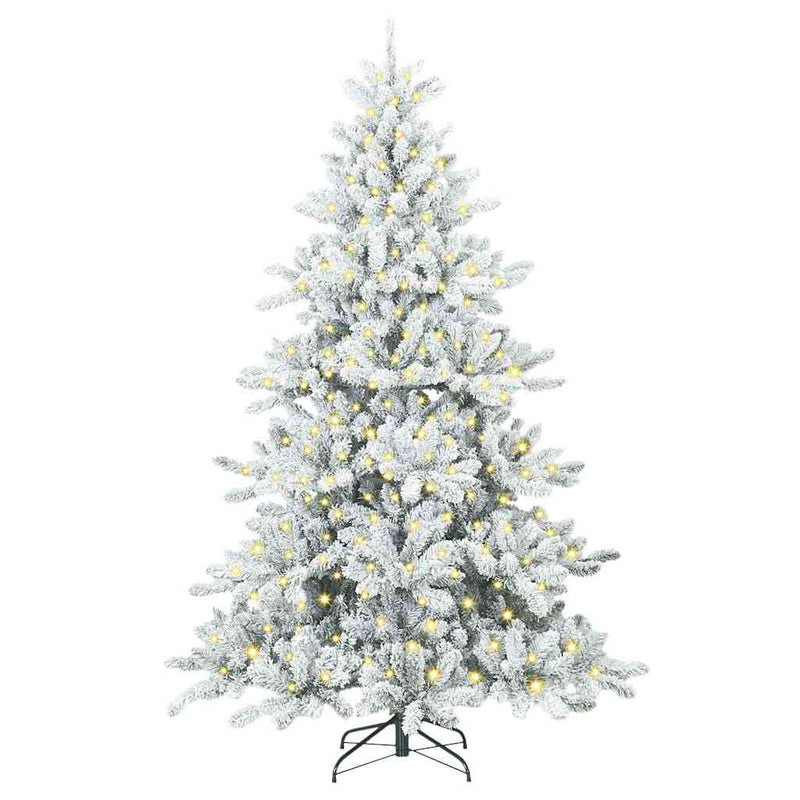 Load image into Gallery viewer, Vidaxl kunstmatige inklapbare kerstboom wit 210 cm pvc en staal
