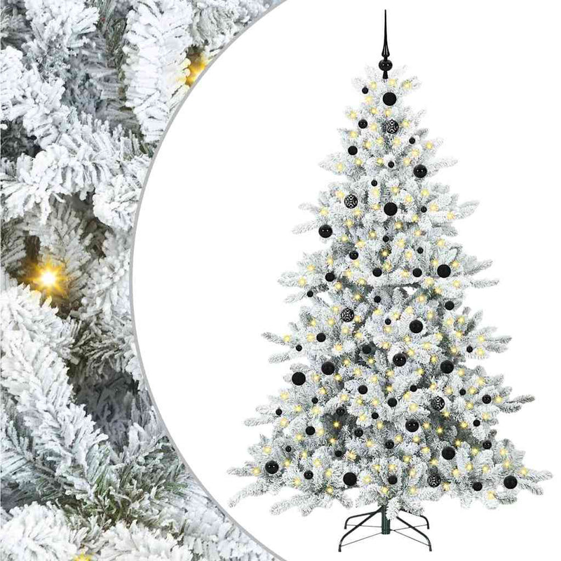 Load image into Gallery viewer, Vidaxl kunstmatige inklapbare kerstboom wit 210 cm pvc en staal