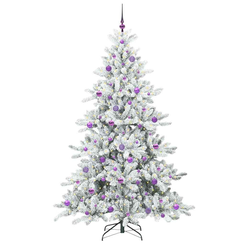 Load image into Gallery viewer, Vidaxl kunstmatige inklapbare kerstboom wit 210 cm pvc en staal