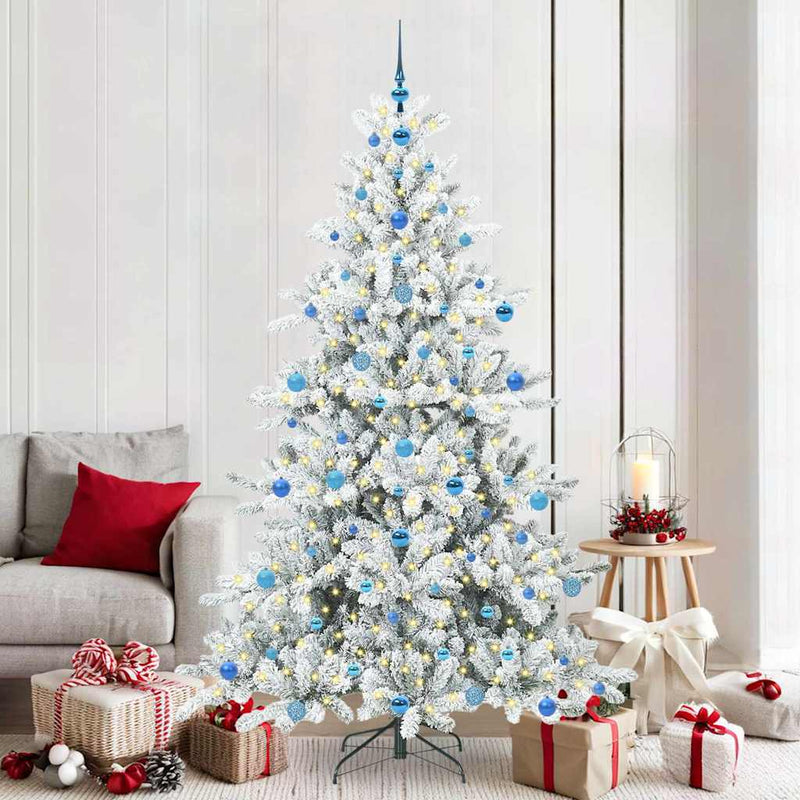 Load image into Gallery viewer, Vidaxl kunstmatige inklapbare kerstboom wit 210 cm pvc en staal