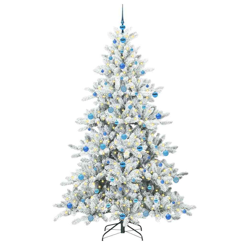 Load image into Gallery viewer, Vidaxl kunstmatige inklapbare kerstboom wit 210 cm pvc en staal