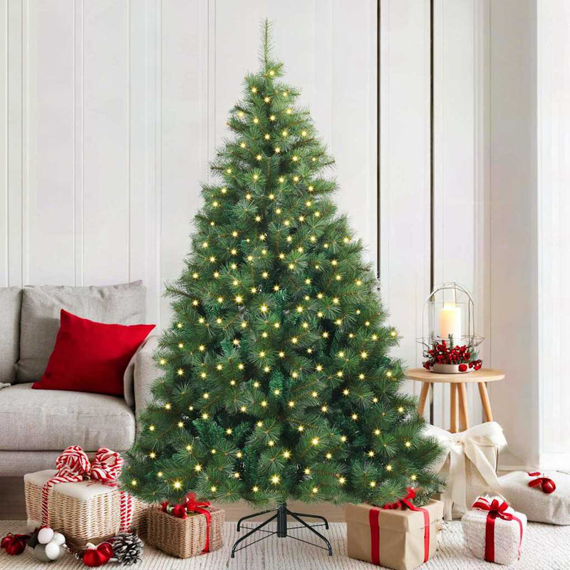 Load image into Gallery viewer, Vidaxl kunstkerstboom met 300 led met standaard groen 180 cm pe en pvc