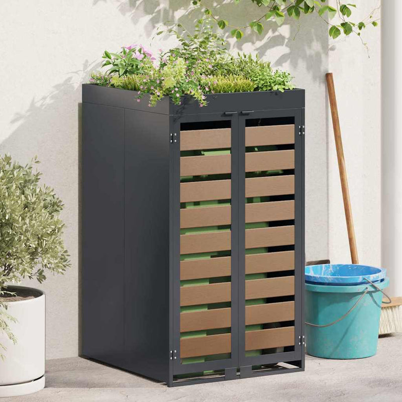 Load image into Gallery viewer, Vidaxl afvalcontaineropslag met plantenbakdak voor 240l container