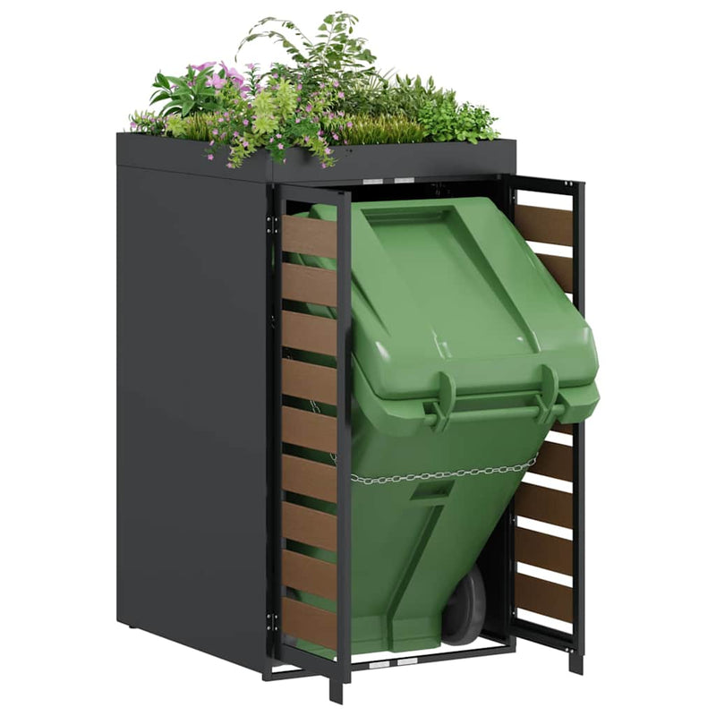 Load image into Gallery viewer, Vidaxl afvalcontaineropslag met plantenbakdak voor 240l container