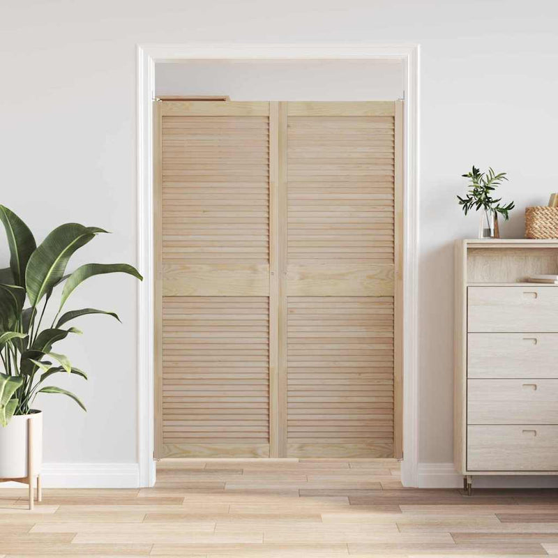 Load image into Gallery viewer, Vidaxl kastdeur 2 pcs naturel 170 x 2,1 x 59,5 cm massief grenenhout