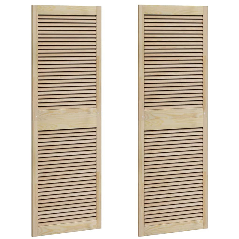 Load image into Gallery viewer, Vidaxl kastdeur 2 pcs naturel 170 x 2,1 x 59,5 cm massief grenenhout
