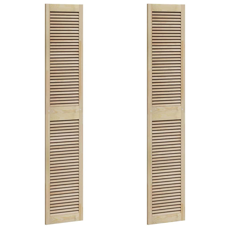 Load image into Gallery viewer, Vidaxl kastdeur 2 pcs naturel 201 x 2,1 x 39,5 cm massief grenenhout