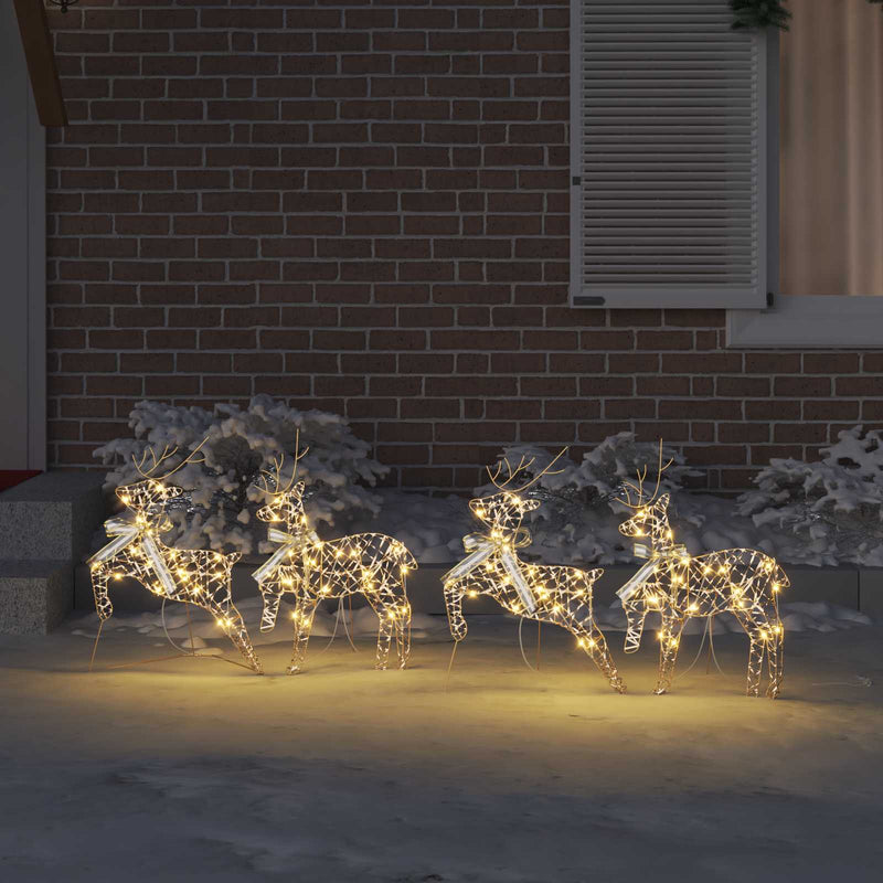 Load image into Gallery viewer, Vidaxl led rendieren met 80 led 4 pcs goud pet